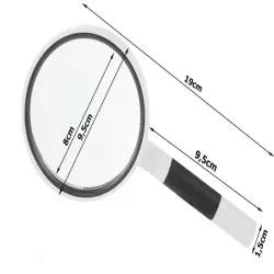 Lupa 10x klasyczna duża 80mm szkło powiększające soczewka do czytania