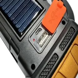 Latarka solarna przenośna lampka akumulatorowa cob powerbank reflektor