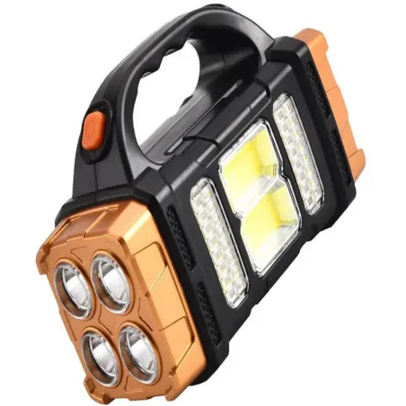 Latarka solarna przenośna lampka akumulatorowa cob powerbank reflektor-5907451371299