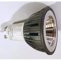 Żarówka diodowa reflektor COB GU10 3W 180lm zimna lub ciepła 50mm/220v