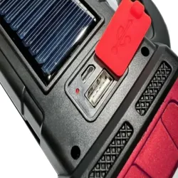Latarka solarna przenośna lampka akumulatorowa cob powerbank reflektor