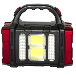 Latarka solarna przenośna lampka akumulatorowa cob powerbank reflektor
