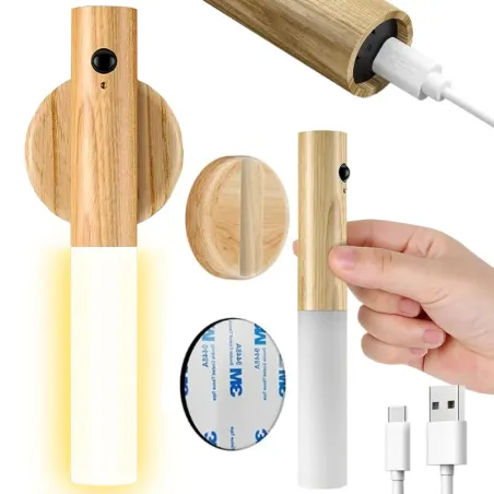 Lampka lampa led ciepła kinkiet z czujnikiem ruchu naścienny na magnes-5907451367506