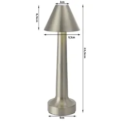 Lampka nocna stołowa do sypialni dotykowa 3 stopniowa bezprzewodowa