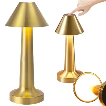 Lampka nocna stołowa do sypialni dotykowa 3 stopniowa bezprzewodowa-5907451356883