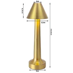 Lampka nocna stołowa do sypialni dotykowa 3 stopniowa bezprzewodowa