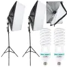 2x135w lampa światło soft box zestaw statyw domowe studio foto żarówka