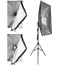 2x135w lampa światło soft box zestaw statyw domowe studio foto żarówka