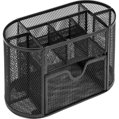 Przybornik organizer na biurko 8 komór szufladka z metalowej siatki-5907451368398