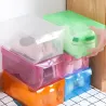 Pudełka 10szt na buty organizer na obuwie wielokolorowe przezroczyste