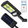 Lampa solarna 96 led cob z czujnikiem ruchu zmierzchu mała kompaktowa