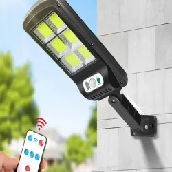 Lampa solarna 96 led cob z czujnikiem ruchu zmierzchu mała kompaktowa