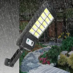 Lampa solarna 96 led cob z czujnikiem ruchu zmierzchu mała kompaktowa