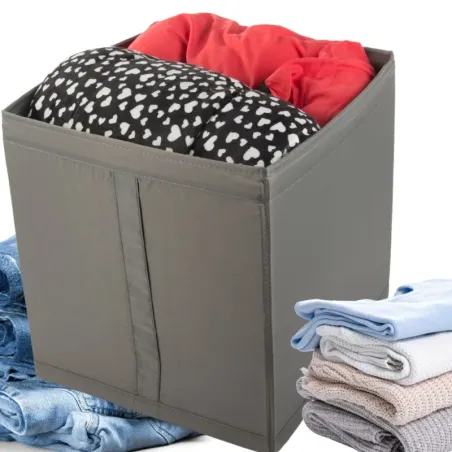 Organizer pudełko pojemnik na ubrania odzież pościel do szafy na regał-5907451368954