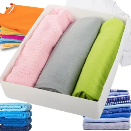 Organizer na ubrania odzież bieliznę do szuflady lub szafy biały-5907451368862