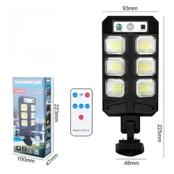 Latarnia solarna 10W/72LED, z pilotem, czujnikiem ruchu i zmierzchu