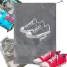 Worek etui na buty ubrania do przechowywania podróżny ze sznurkiem szary