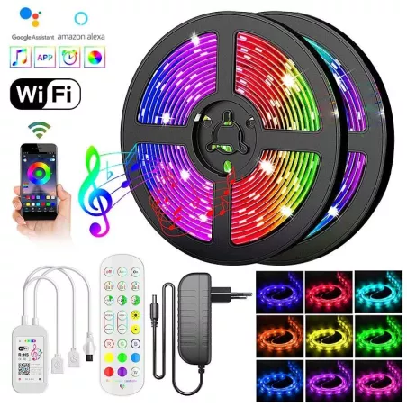 Taśma LED RGB smart muzyka wifi Alexa Google Assistant-6917964771126