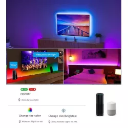 Taśma LED RGB smart muzyka wifi Alexa Google Assistant