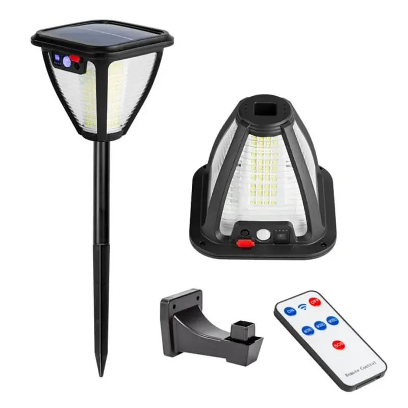 Lampa ogrodowa solarna wbijana lub kinkiet led 2 sposoby instalacji