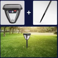Lampa ogrodowa solarna wbijana lub kinkiet led 2 sposoby instalacji