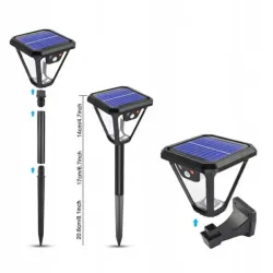 Lampa ogrodowa solarna wbijana lub kinkiet led 2 sposoby instalacji