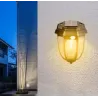 Lampa solarna kinkiet LED z ciepłą żarówką czujnikiem ruchu zmierzchu