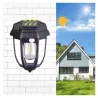 Lampa solarna kinkiet LED z ciepłą żarówką czujnikiem ruchu zmierzchu