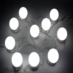 Lampki do lustra toaletki led zestaw 10 lamp do samodzielnego montarzu