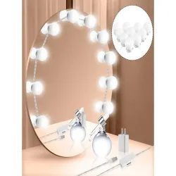 Lampki do lustra toaletki led zestaw 10 lamp do samodzielnego montarzu