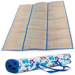 Mata 150x170cm plażowa słomiana z izolacją termiczną od podłoża