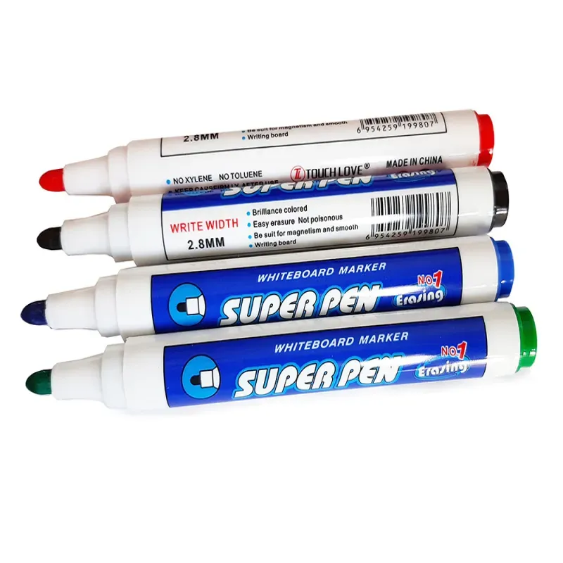 Markery x4 suchościeralne kolorowe mazaki pisaki do białych tablic Markery x4 suchościeralne kolorowe mazaki pisaki do białych tablic