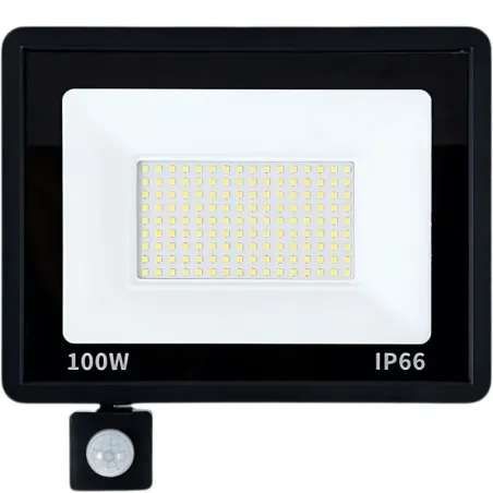 Halogen 100w 6000k naświetlacz reflektor czujnik ruchu zmierzchu ip66-5907451368695