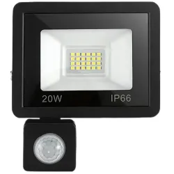 Halogen 20w 6000k naświetlacz reflektor led z czujnik ruchu zmierzchu