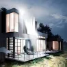 Halogen 20w 6000k naświetlacz reflektor led z czujnik ruchu zmierzchu