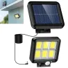 Lampa solarna 6cob z panelem słonecznym z czujnikiem ruchu i zmierzchu