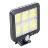 Lampa solarna 6cob z panelem słonecznym z czujnikiem ruchu i zmierzchu