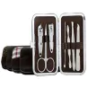 Zestaw do paznokci 7 elementów przybornik manicure pedicure etui cążki