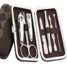 Zestaw do paznokci 7 elementów manicure pedicure etui cążki przybornik