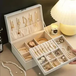 Szkatułka organizer eleganckie pudełko na kluczyk kuferek na biżuterię