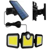 Lampa solarna z czujnikiem ruchu zmierzchu 171 led cob osobny panel