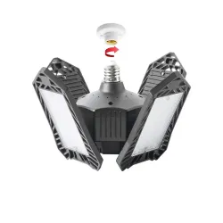 Lampa warsztatowa 80W sufitowa składana żarówka led mocna e27 135 led