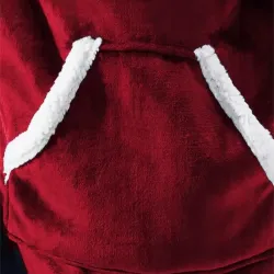 Ciepła bluza koc oversize xxl 2w1 gruba futrzak szlafrok z kapturem-5907451366172-6063