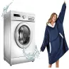 Ciepła bluza koc oversize xxl 2w1 gruba futrzak miękka z kapturem