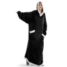 Ciepła bluza XXL z kapturem koc duża oversize miękka szlafrok długa-5907451366134