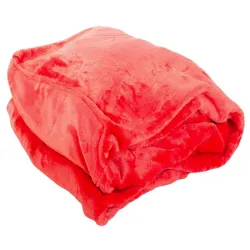Koc xxl 140x200cm czerwony z rękawami polar ciepła bluza szlafrok-5907451339107-64926