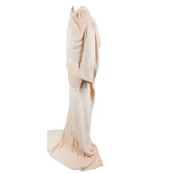 Koc xxl 140x200cm beżowy z rękawami polar ciepła bluza szlafrok-5907451339091-64931