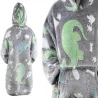 Ciepła bluza szary kocyk dla dziecka junior 2w1 świecąca w ciemności-5907451339060-64955