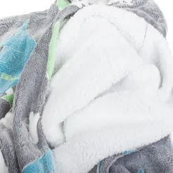 Ciepła bluza szary kocyk dla dziecka junior 2w1 świecąca w ciemności-5907451339060-64961