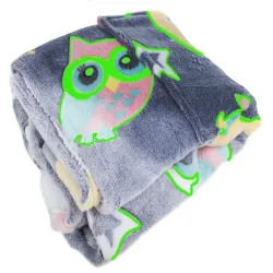 Ciepła szara bluza kocyk 2w1 świecący w ciemności dla dziecka junior-5907451339077-64987